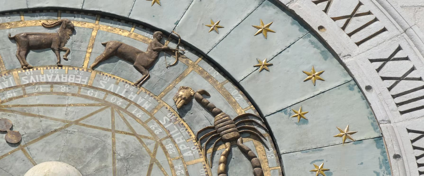 Zodiac Clock Detail